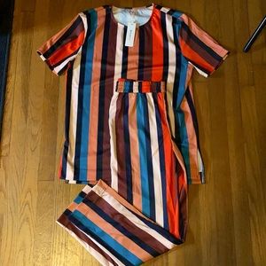 Striped pants and shirt, outfit! Brand new.